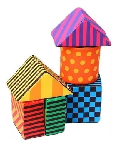 Cubos De Tela Bloques Curioseando En Patitas Bebes Estimulac Color Multicolor