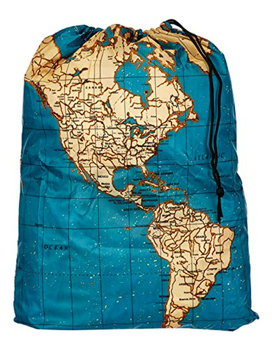 Bolsa De Lavandería De Viaje , Diseño Mapa Mundial, Resisten