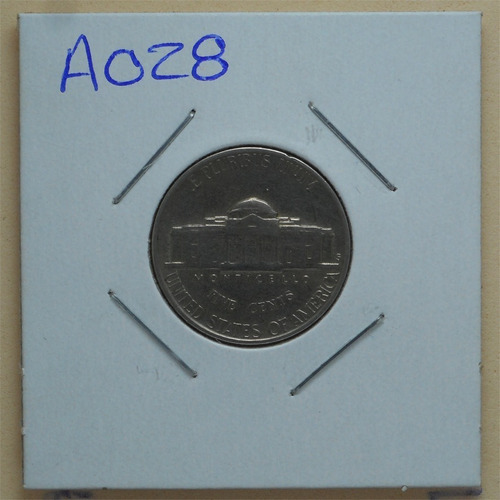 Moneda Usa 5 Centavos Jefferson Nickel 1948 Ceca S A028 (Usado)