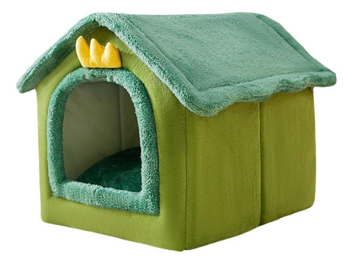 Gatos Cama Casa Para Dormir Gatos Cueva Perrera Lavable Color Verde