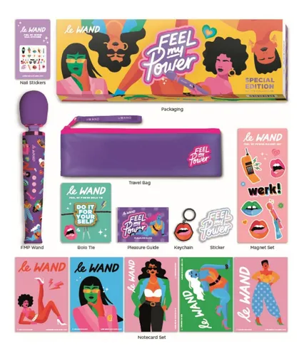 Masajeador Vibratorio Le Wand Feel My Power Jade Purple Brow