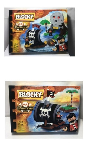 Combo Ladrillos Blocky Pirata Balsa/isla 01-0637/38