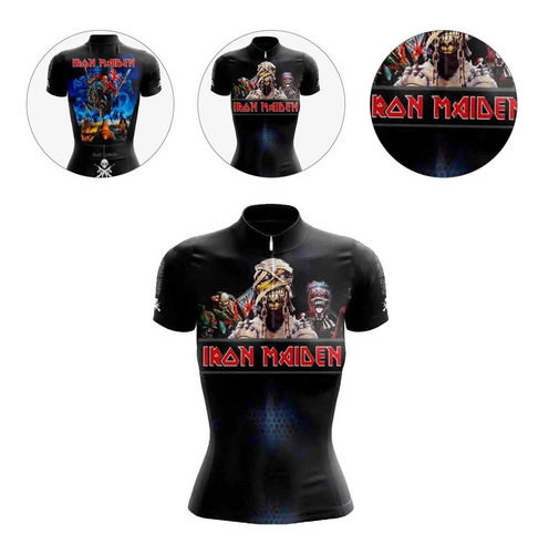 Camisa Feminina Iron Maiden Ciclismo Mtb Speed Exclusivo