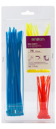 Kit De Cinchos 75pzas 3 Colores Plástico Ens-chkit1 Enson