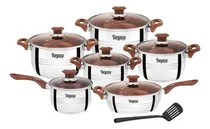 Comprar Juego Ollas De Acero Classic 12 Piezas Color Marrón