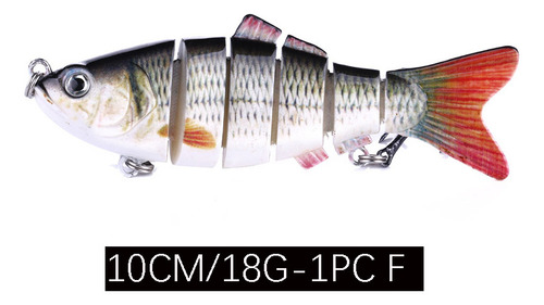 Cebo Multisección, Capa Completa Para Nadar, 10 Cm, 18 G, Pa