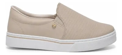 Tênis Via Marte Feminino Slip On Texturizado Original Saara Geométrico 34 Br