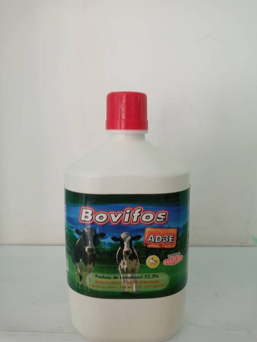 Bovifos De 500 Ml, Desparasitante De Levamisol Con Ade