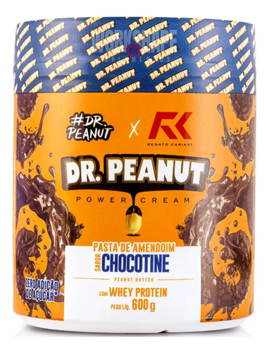Melhor Pasta De Amendoim Dr. Peanut Com Whey Protein 600g Sabor Chocotine