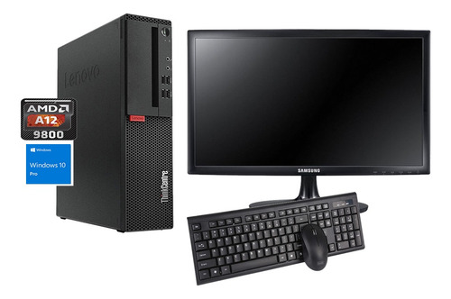 Computador Lenovo M715s Amd A12 16gb Ssd240 Monitor 19 Wifi (Reacondicionado)