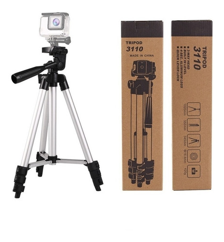 Imagen 7 de 7 de Tripode Aluminio Plegable Celular Camaras Reflex Telescopico
