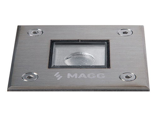 Lámpara De Piso Cuadrada Led 2w 45° 2,700k Acero Inox Magg