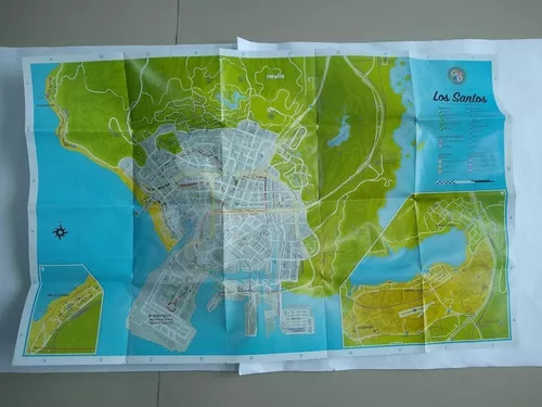 Mapa Gta V Los Santos Original Ps3 Ps4 Xbox PROMOÇÃO