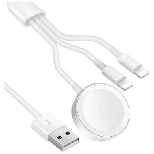 Cargador Celular Inalámbrico 3 En 1 Usb Para iPhone Y Iwatch