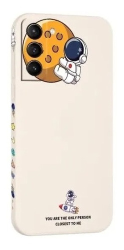 Funda Astronauta Goma Para iPhone 14 Series + Mica 20d