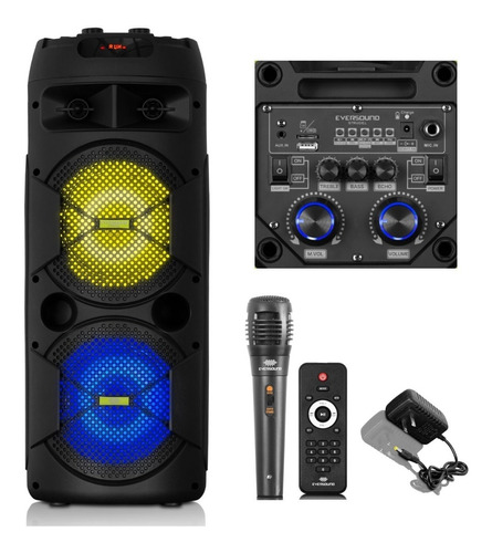 Parlante Eversound Ev2007 Strudel 2 Bocinas De 6.5  Luz Led