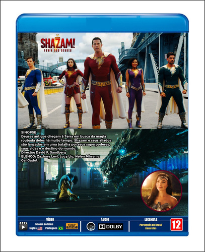 Blu-ray Filme Shazam Fúria Dos Deuses - 2023 - Dubl/leg