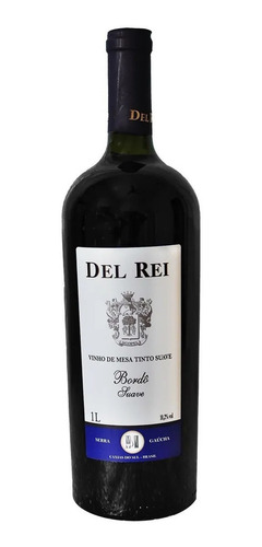 Imagem 1 de 9 de Vinho De Mesa Tinto Suave Bordo Del Rei 1 Litro Nacional