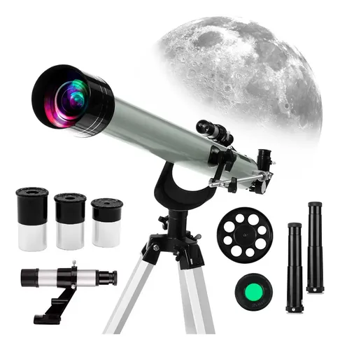 Telescópio Profissional Astronômico Refrator 675x Tripé 60mm