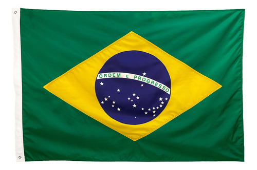 Bandeira Brasil Grande 4panos(2,56x1,80)nylon 100% Poliamida