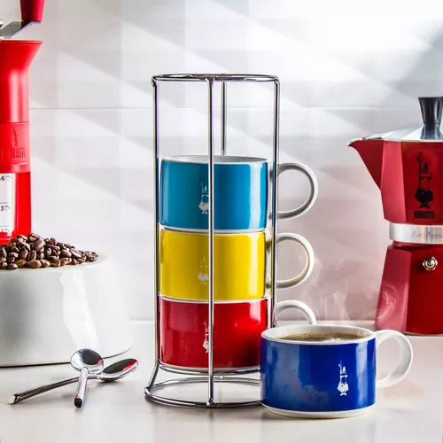 Bialetti Set de 4 Tazas de Capuchino Apilables - Interismo Tienda Online  España