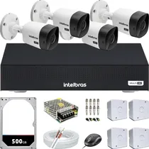 Comprar Kit 4 Câmeras Intelbras Full Hd Com Audio 1080p Dvr Mhdx 4ch Cor Branco