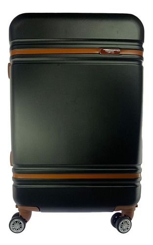 Mala De Viagem Grande Abs Rígido Com 4 Rodinhas 28kg Cor Preto