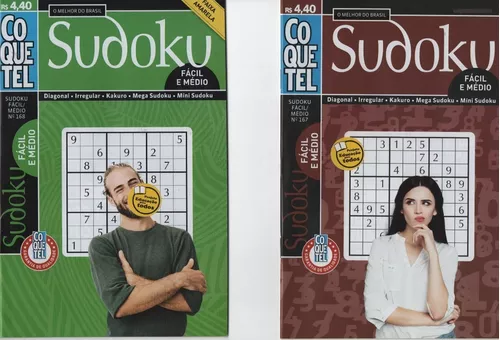 Revista Coquetel Sudoku Facil/Medio/Dificil 200 jogos - BANCA