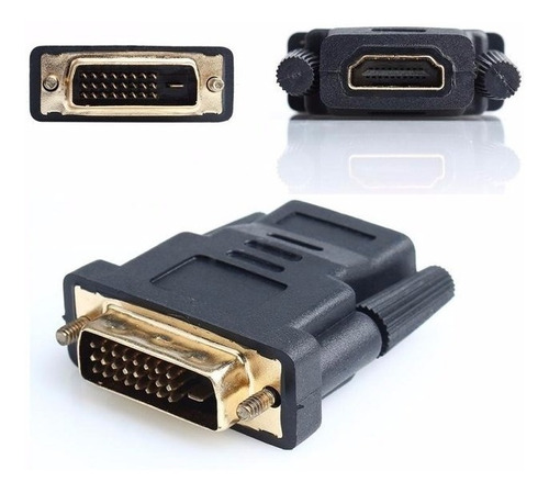 Adaptador Conversor Dvi 24 + 1 Macho A Hdmi Hembra 1080p Hd