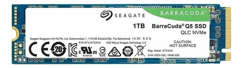 Seagate Barracuda Q5 M.2 Nvme 1 tb 1000 gb ZP1000cv3A001 M.2 2280 Pcie Gen3x4 Velocidad de lectura 2400 MB/s Velocidad de escritura 900 MB/s