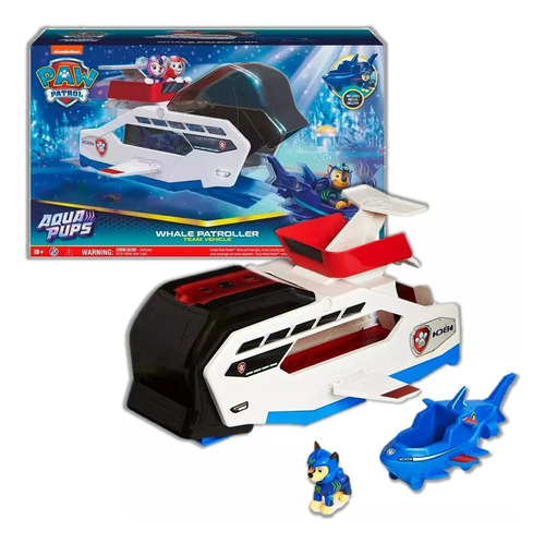 Paw Patrol Whale Patroller Aqua Pups Chase Lanzador 17777 Pg