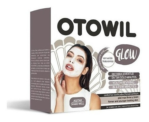 Imagen 4 de 4 de Mascara Facial Anti-age C/ Acido Hialuronico Otowil Caja X24