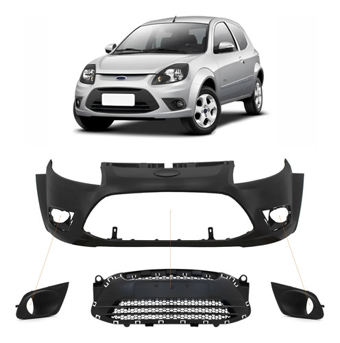 Paragolpe + Parrillas Ford Ka 2011 2012 2013 2014 2015