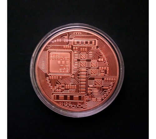 Imagen 3 de 9 de Bitcoin Moneda + Atril Física Colección (pack X 3) Milenoil