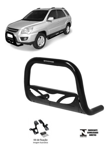 Parachoque Impulsão Preto Sportage 2007 A 2010 Quebra Mato