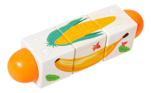 Twist De Madera Toy Brain Teaser Padre Frutas Verduras