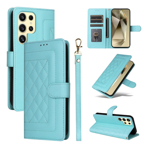 Funda De Piel Tipo Cartera Con Forma De Diamante Para Tarjet