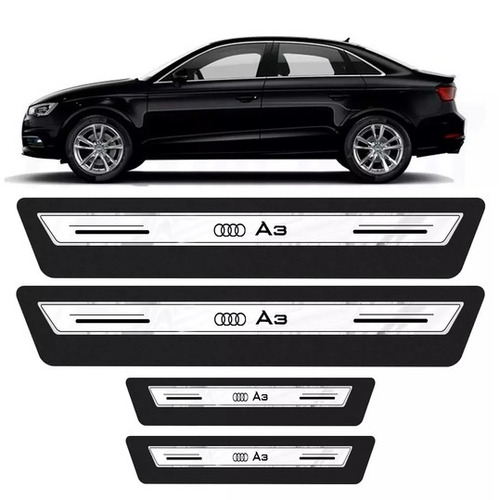 Soleira Porta Platinum Audi A3 Sedan 2014 Á 2018 - Prata