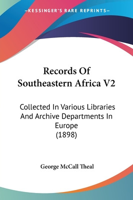 Libro Records Of Southeastern Africa V2: Collected In Var...