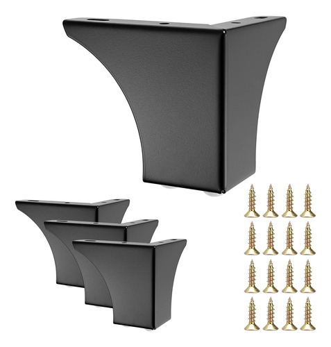 4pcs Patas Metlicas Modernas 10cm/4 Pulgadas Con Tornillos -