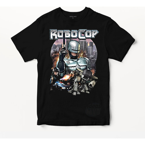 Remera Robocop (negra:) Ideas Mvd