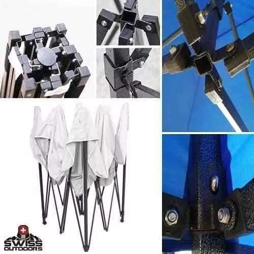Imagen 7 de 8 de Toldo Plegable 3x3 Metálico Anti-oxidable Impermeable