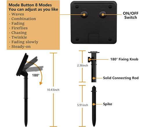 2-pack 200 Led Solar Fairy Lights Al Aire Libre, Mejorada...
