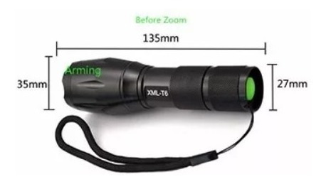 Linterna Táctica Led 1200 Lumens Para Deportes Xml-t6