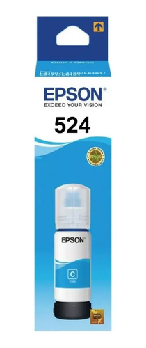 Tinta Epson 524 T524 L6580 L15150 L15160 Original Cian