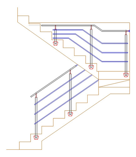 Baranda Para Balcones Y Escaleras En Acero Inoxidable Con 3 