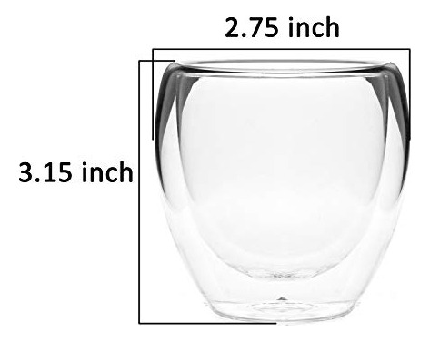 Tazas De Espresso Youngever, Doble Pared Aislante Trmico, Vi