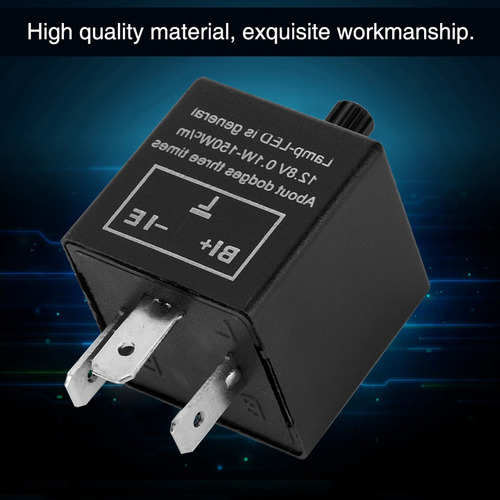 12 V 3 Pines Ajustable Luz Led Flasher Parpadeo Relé Fix