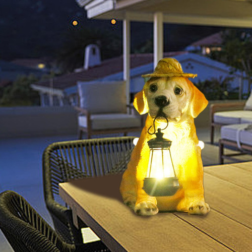 Luz Solar Para Perros Estatuas De Perros Para Jardín Decorac