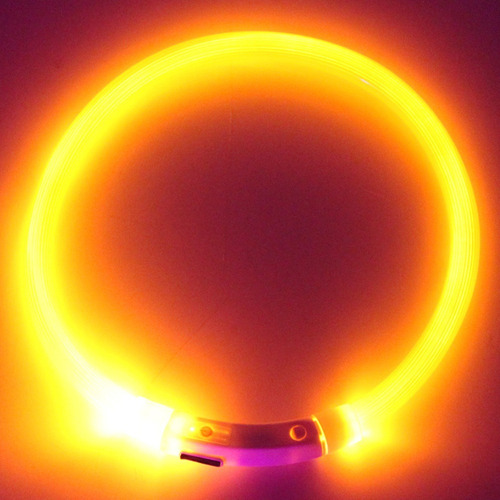 Collar Para Pasear Perros Con Luz Led Recargable Con Usb